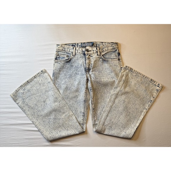 OP Denim - Vintage OP Jeans Acid Wash Jeans Womens 9 High Rise Wide Leg 90s Denim Retro